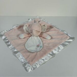 Pink Elephant Lovey Douglas Cuddle Toys Lil Snuggler Pink White Security Blanket